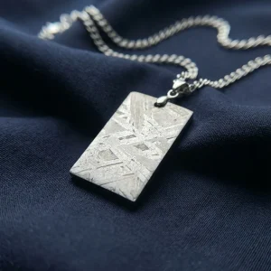 Aletai meteorite dog tag necklace - The Quiet Tag by Movalor